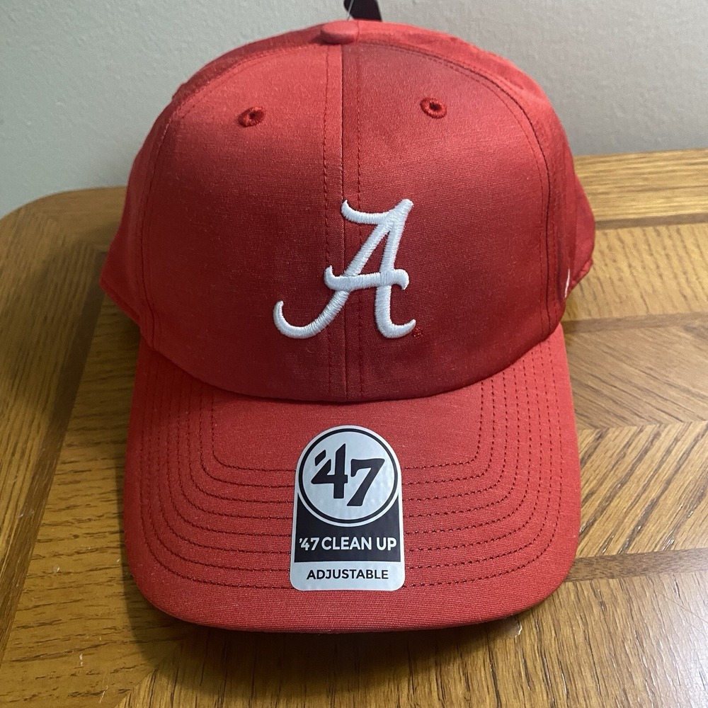 Alabama Crimson Tide Hat New 47'‎ Brand Woahoo Performance Clean Up Strapback